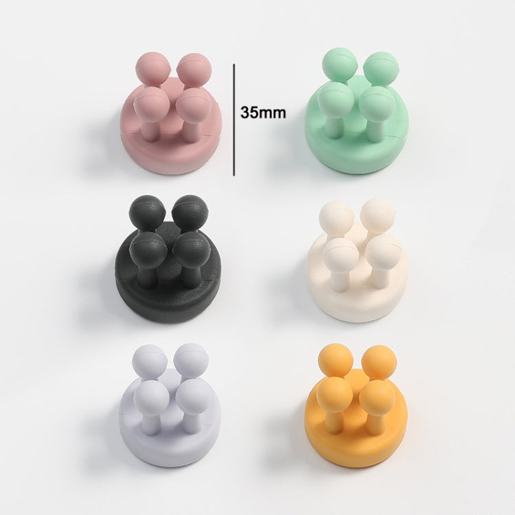 Nail-free Silicone Seamless Paste Hook Toothbrush Storage Rack(Rock Ash)