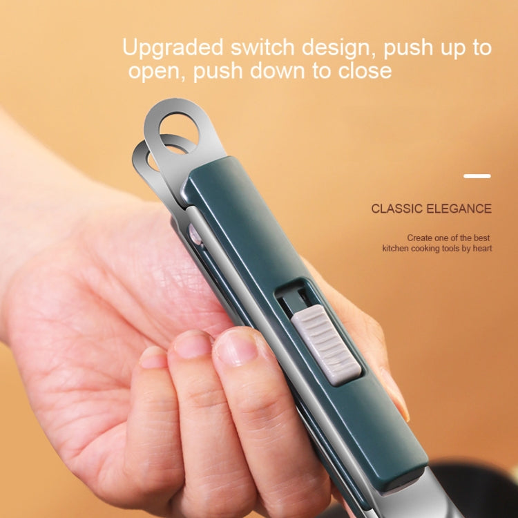 304 Stainless Steel Food Clip with Sawtooth Barbecue Tongs(Gray)
