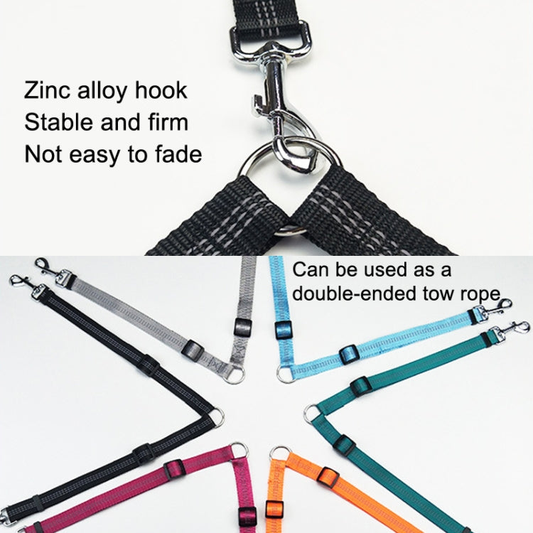 Pet Dual-purpose Car Reflective Seat Belt Dog Leash(Sky Blue)