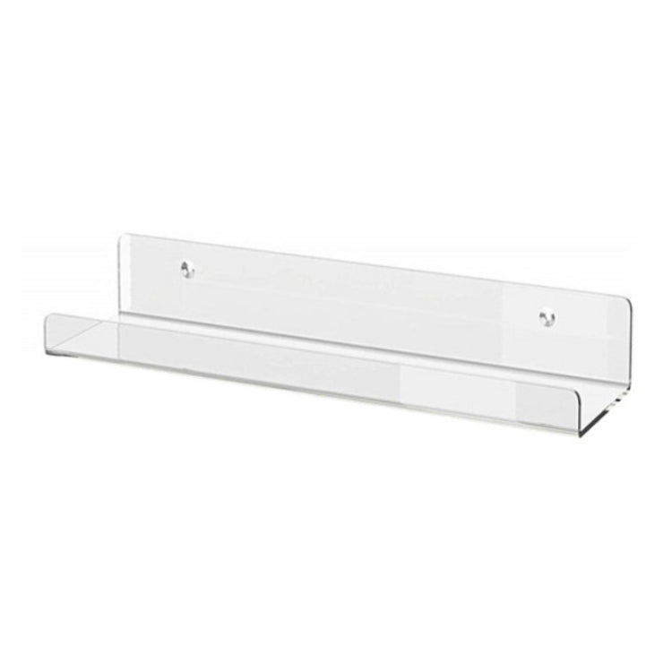 Home Kitchen Office Books Wall Mounted Acrylic Shelf, Specification: 40x10x6cm
