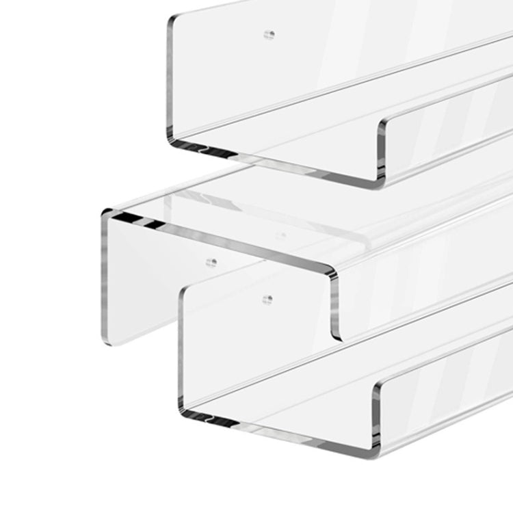 Home Kitchen Office Books Wall Mounted Acrylic Shelf, Specification: 40x10x6cm