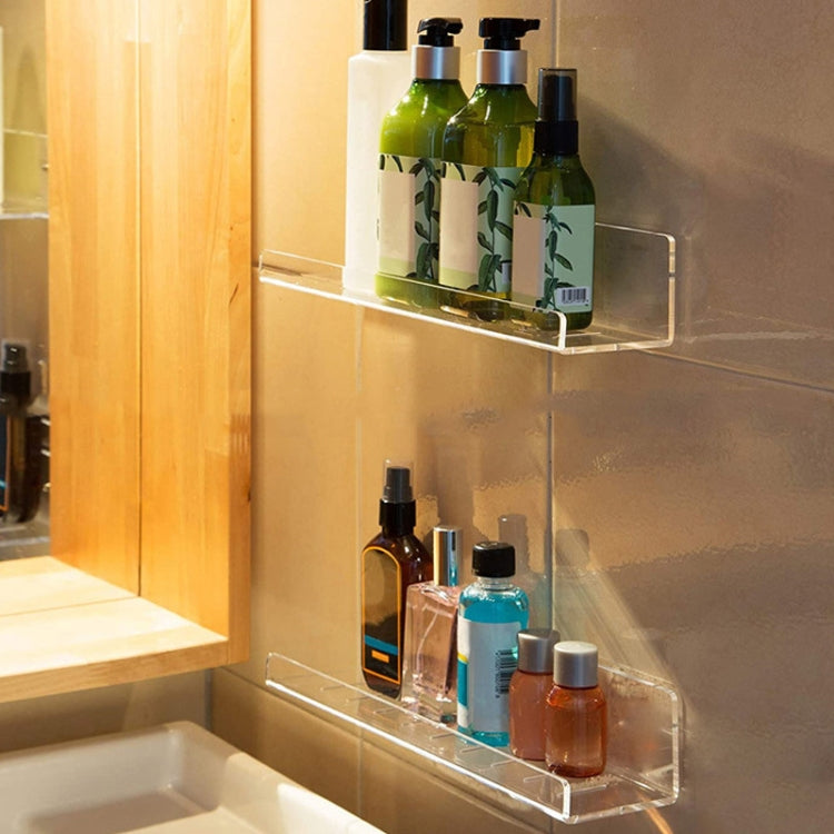Home Kitchen Office Books Wall Mounted Acrylic Shelf, Specification: 40x10x6cm