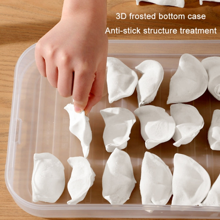 Household Refrigerator Freezer Large Capacity Dumpling Box, Capacity: One Layer (Green)