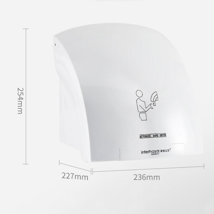 Interhasa 220V Automatic Electric Hand Dryer Mini  Induction Hand Drying Machine,Style: Hot and Cold,CN Plug