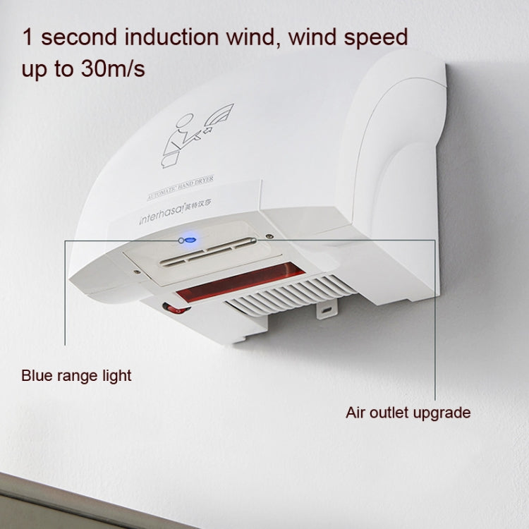 Interhasa 220V Automatic Electric Hand Dryer Mini  Induction Hand Drying Machine,Style: Hot and Cold,CN Plug