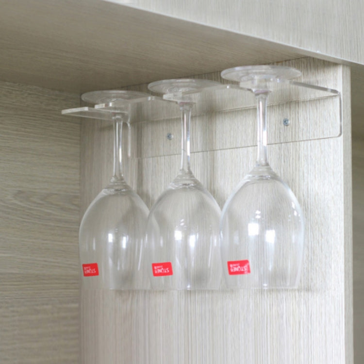 Household Red Wine Goblet Acrylic Upside Down Cup Holder(Three Cups)