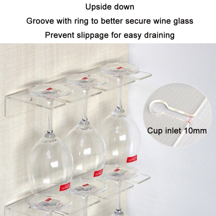 Household Red Wine Goblet Acrylic Upside Down Cup Holder(Three Cups)