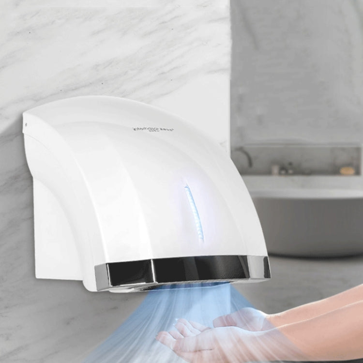 Interhasa  220V 1800W Hot and Cold Switching Electric Hand Dryer,Model: A1003 White,CN Plug