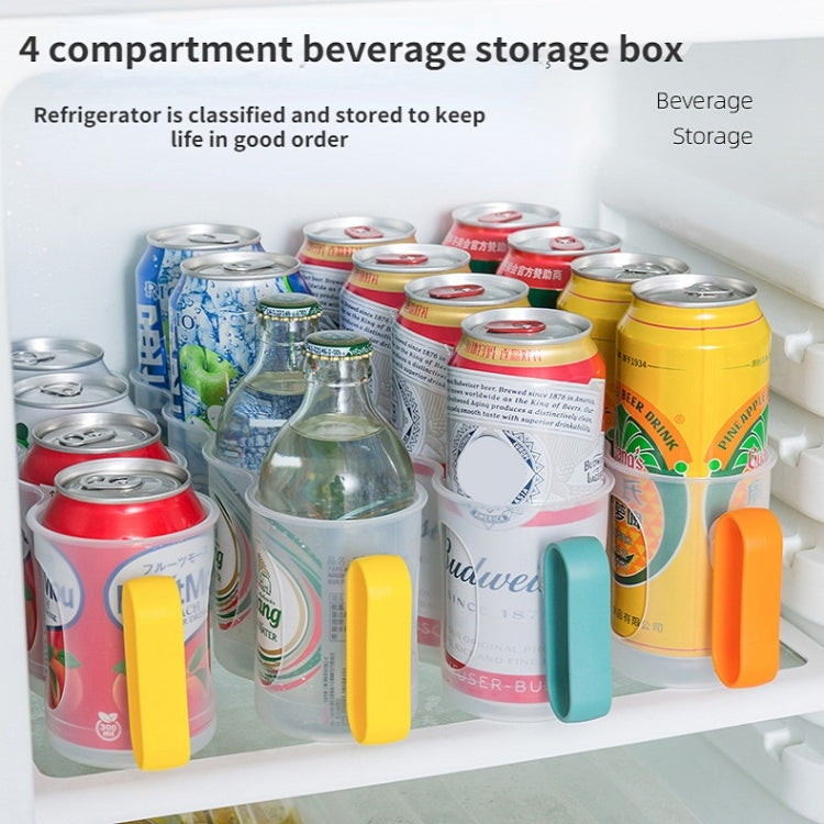 Beer Cola Refrigerated Transparent Storage Box(Yellow)