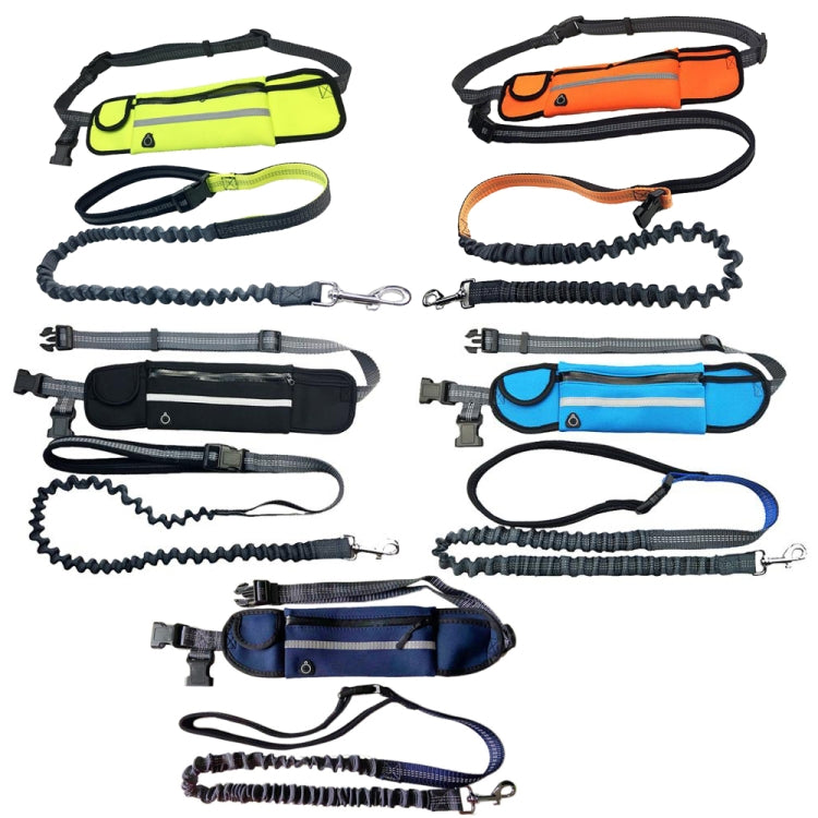 Pet Run Traction Rope Portable Waist Bag(Black)