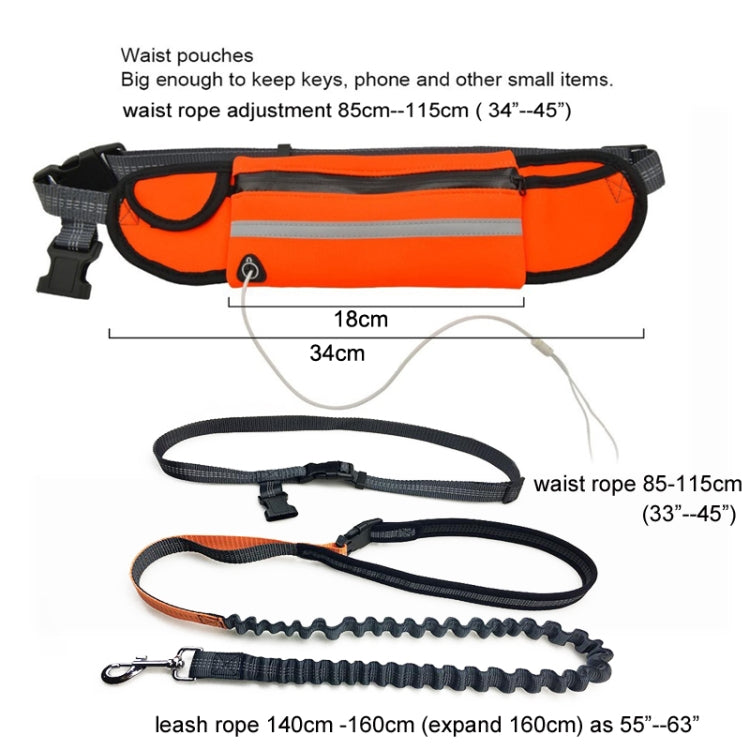 Pet Run Traction Rope Portable Waist Bag(Blue)