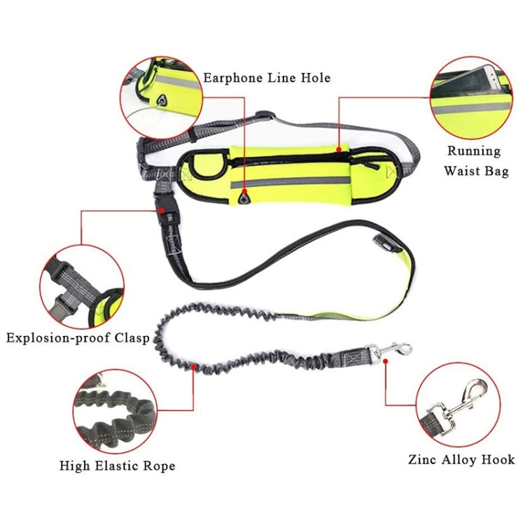 Pet Run Traction Rope Portable Waist Bag(Blue)