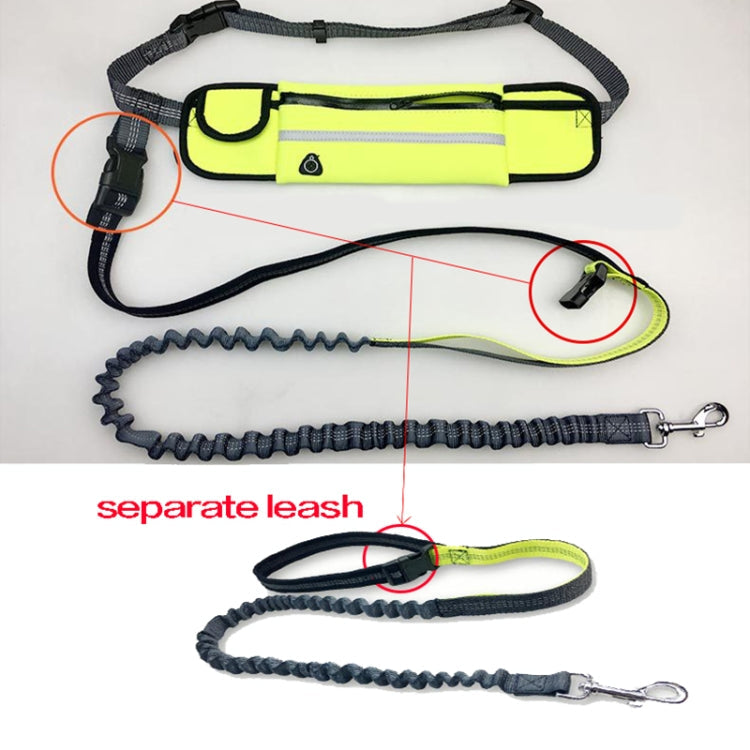 Pet Run Traction Rope Portable Waist Bag(Green)