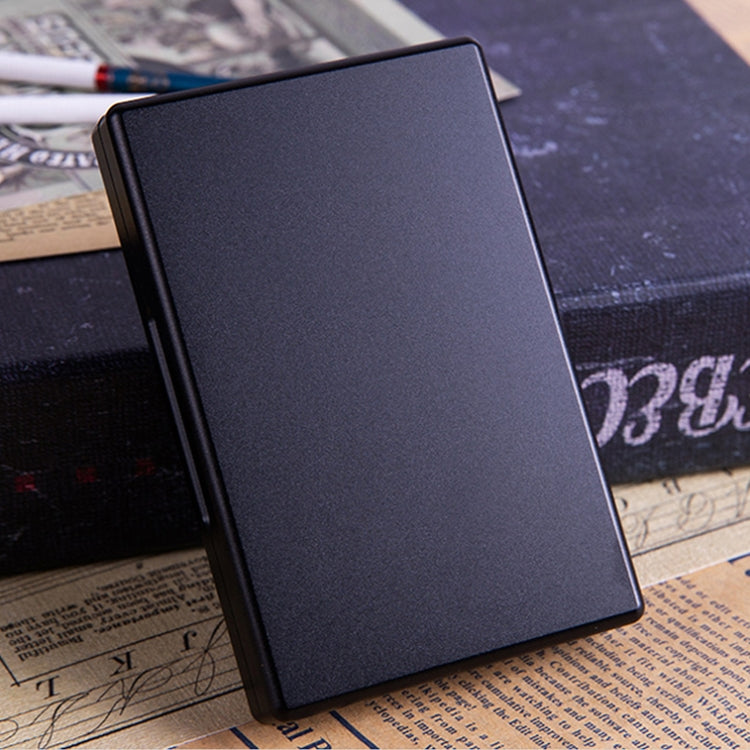 Y-13 Extended Aluminum Alloy Automatic Cover Cigarette Box(Black)