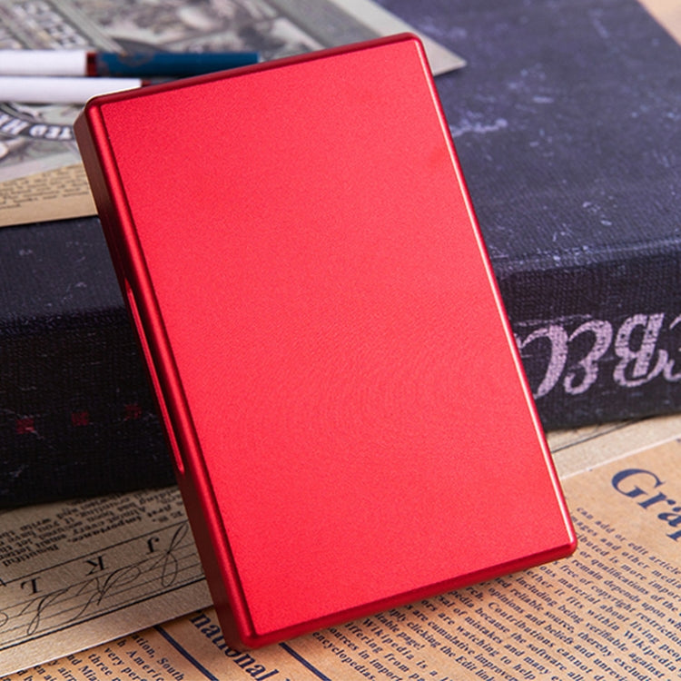 Y-13 Extended Aluminum Alloy Automatic Cover Cigarette Box(Red)