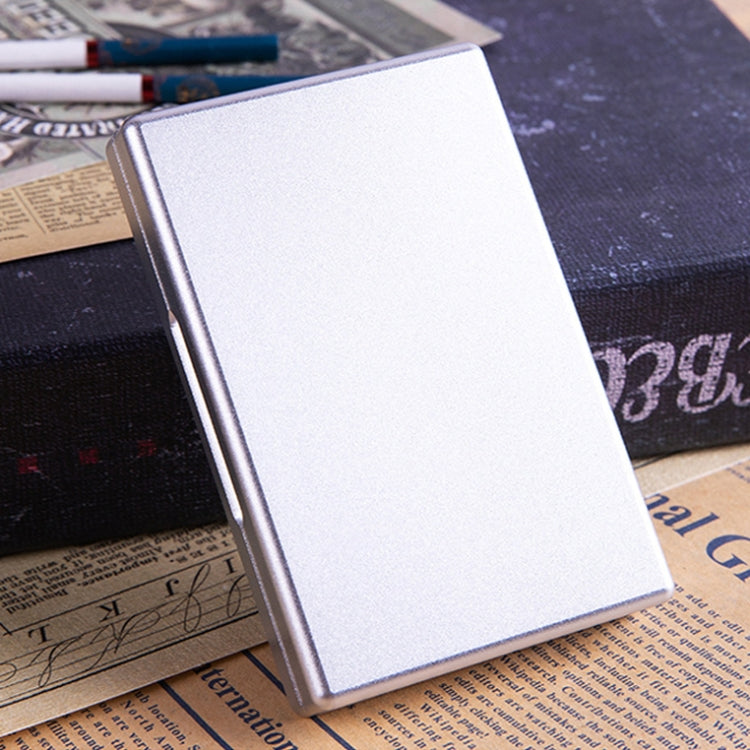 Y-13 Extended Aluminum Alloy Automatic Cover Cigarette Box(Silver)
