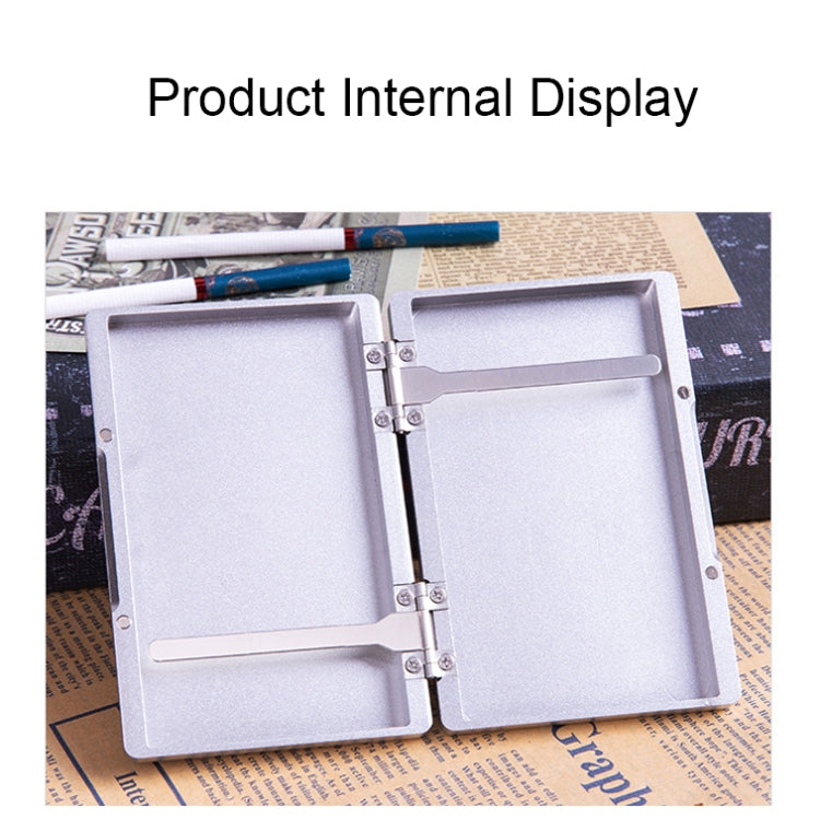 Y-13 Extended Aluminum Alloy Automatic Cover Cigarette Box(Silver)