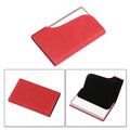 333 Stainless Steel Large Capacity Business Card Storage Box(Red)