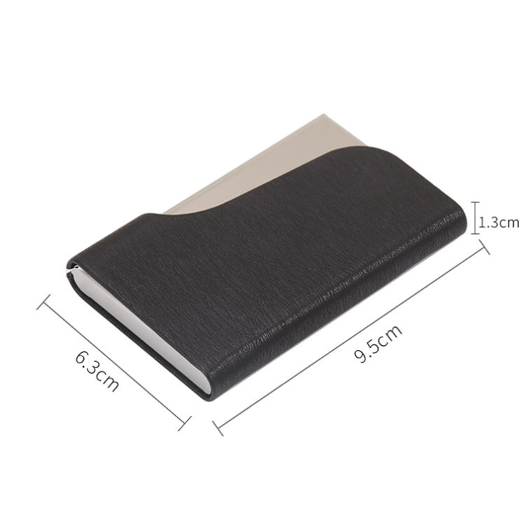 333 Stainless Steel Large Capacity Business Card Storage Box(Red)