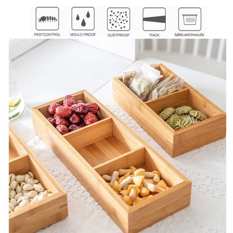 Bamboo Dried Food Box Compartment Candy Box Snack Storage Box, Specification: 9 Grids