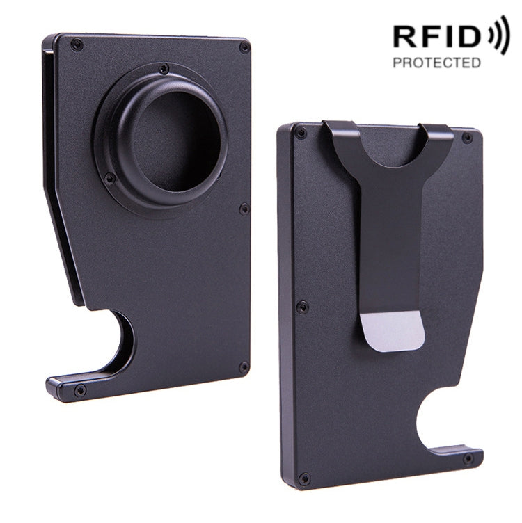 AK-1 RFID Portable Anti-theft Card Holder For AirTag(Black)