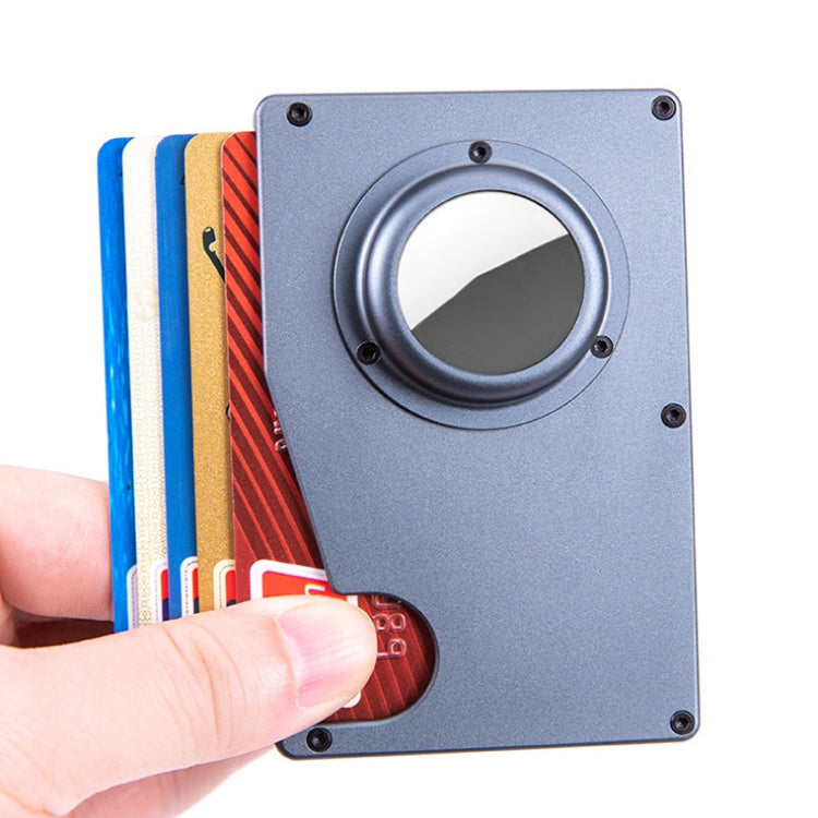 AK-1 RFID Portable Anti-theft Card Holder For AirTag(Black)