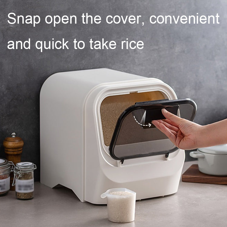 AA387 Scientific Diversion Kitchen Insect-proof Rice Bucket, Capacity: 10kg (Cabinet Model White)