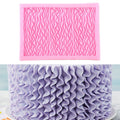 CC562 Food Grade Fondant Silicone Mold Pleated Skirt Cake Decorating Tool