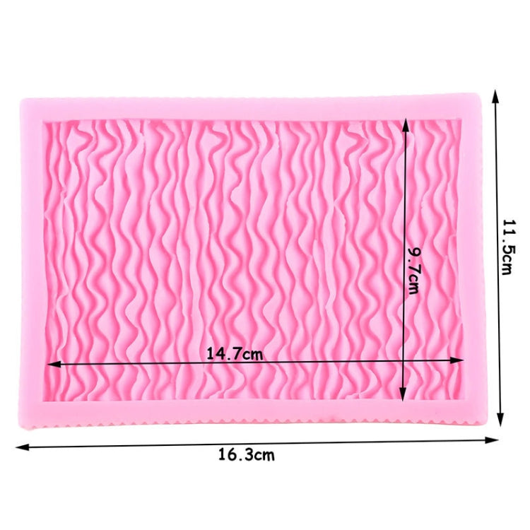 CC562 Food Grade Fondant Silicone Mold Pleated Skirt Cake Decorating Tool