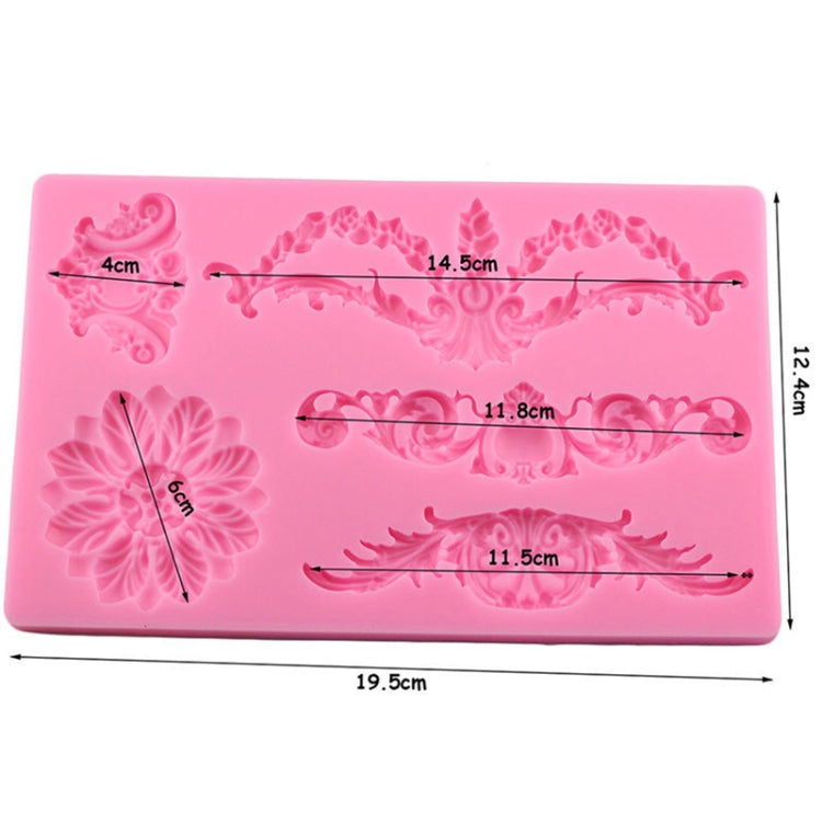 CF394 Cake Border Floral Fondant Silicone Mold
