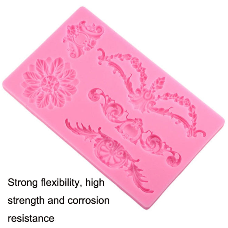 CF394 Cake Border Floral Fondant Silicone Mold