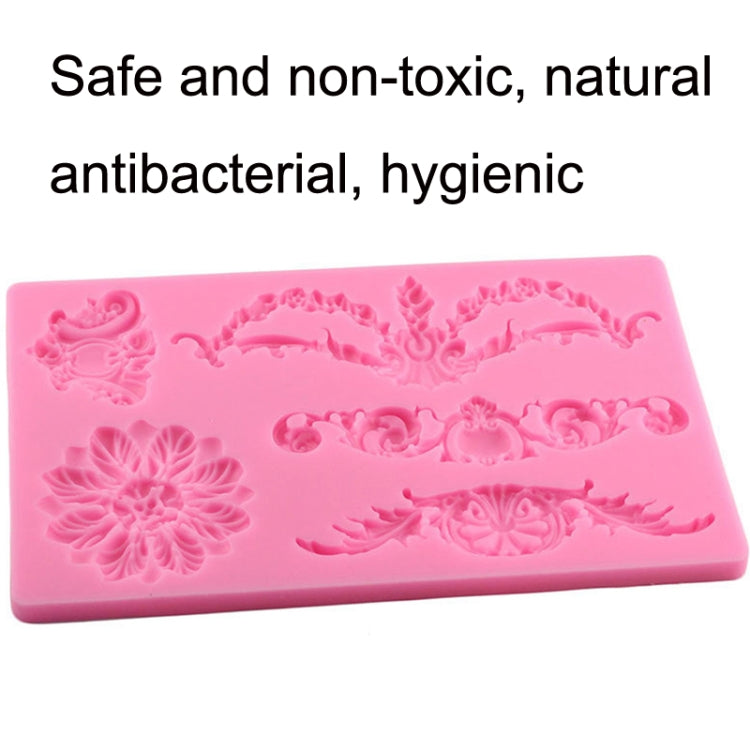 CF394 Cake Border Floral Fondant Silicone Mold