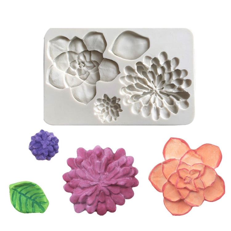Big Flower Chocolate Fondant Cake Silicone Mold(Grey)