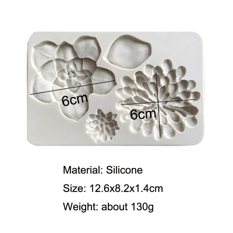 Big Flower Chocolate Fondant Cake Silicone Mold(Grey)
