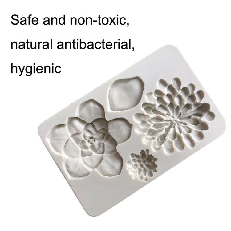 Big Flower Chocolate Fondant Cake Silicone Mold(Grey)