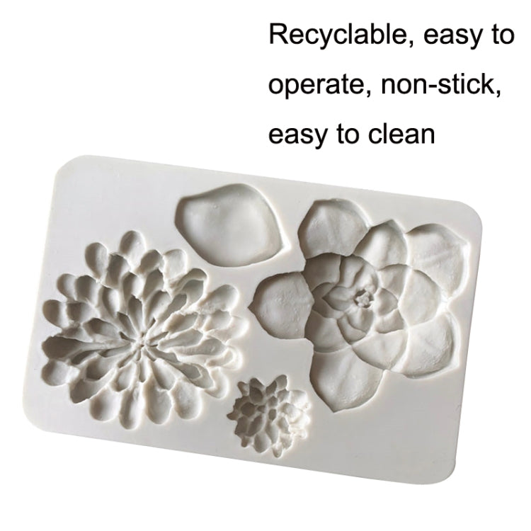 Big Flower Chocolate Fondant Cake Silicone Mold(Grey)