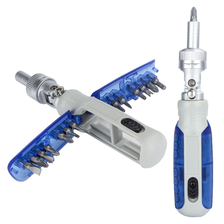 14 In 1 Household Ratchet Head Multifunctional Combination Screwdriver(Blue)