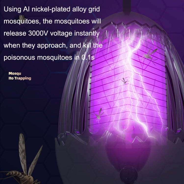 L01 Portable Electric Shock Mosquito Killer Lamp Home Outdoor Photocatalyst Fly Killer(White)