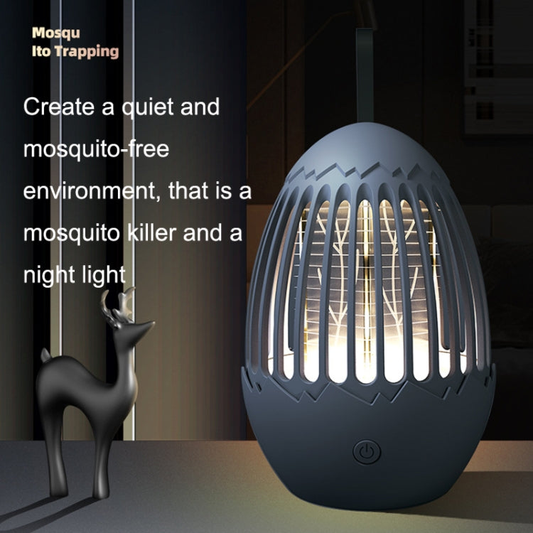 L01 Portable Electric Shock Mosquito Killer Lamp Home Outdoor Photocatalyst Fly Killer(White)