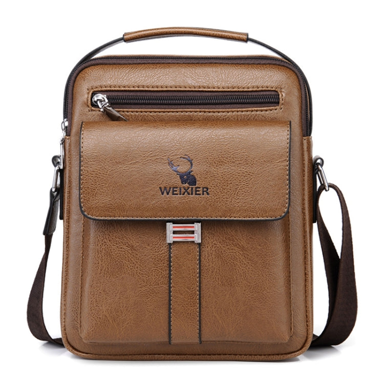 WEIXIER D245 Men Business Bag Large Capacity Shoulder Backpack(Light Brown)