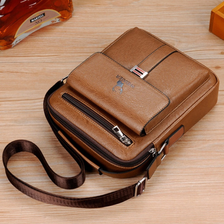WEIXIER D245 Men Business Bag Large Capacity Shoulder Backpack(Light Brown)
