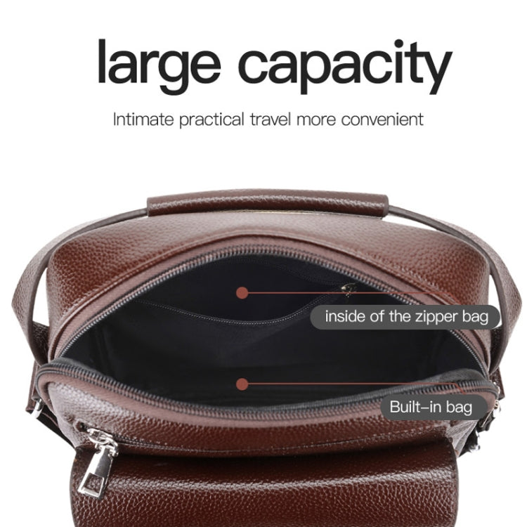 WEIXIER D244 Men Shoulder Bag Large Capacity Business Retro Messenger Bag(Black)