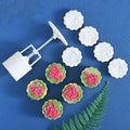 2 PCS Moon Festival Round Hand-Pressed Pastry Mold Baking Tools, Model: 24