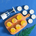 2 PCS Moon Festival Round Hand-Pressed Pastry Mold Baking Tools, Model: 25