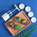 2 PCS Moon Festival Round Hand-Pressed Pastry Mold Baking Tools, Model: 35