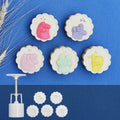 2 PCS Moon Festival Round Hand-Pressed Pastry Mold Baking Tools, Model: 42