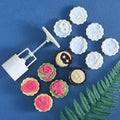 2 PCS Moon Festival Round Hand-Pressed Pastry Mold Baking Tools, Model: 21