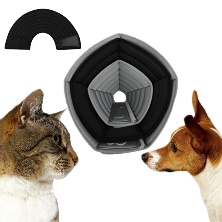 Pet Grooming Anti-Bite Neck Ring, Specification: M(Black)