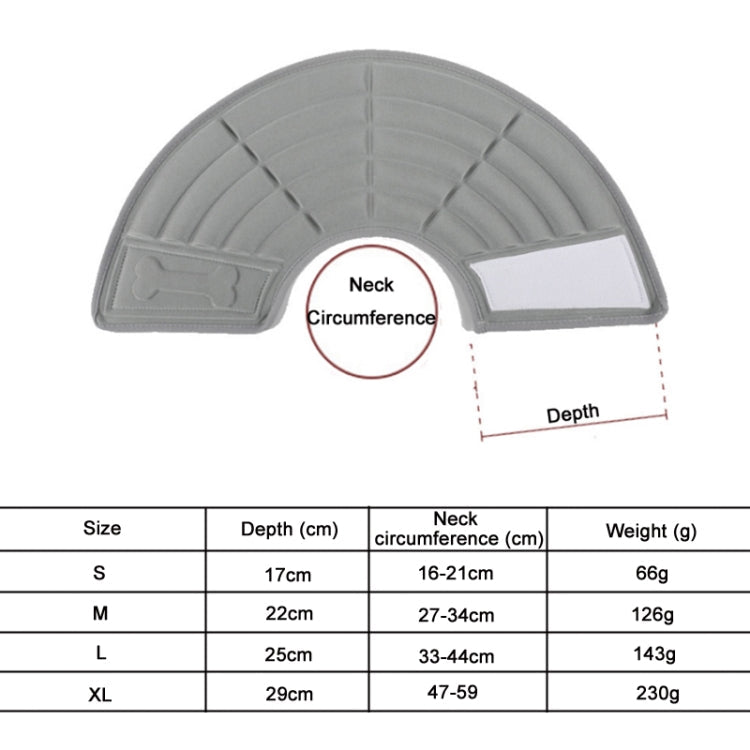 Pet Grooming Anti-Bite Neck Ring, Specification: L(Grey)