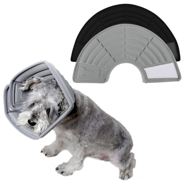 Pet Grooming Anti-Bite Neck Ring, Specification: XL(Grey)
